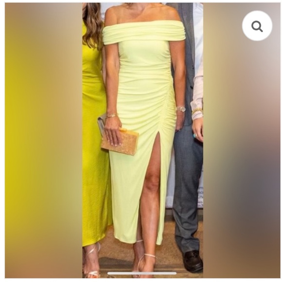 Self-Portrait off-shoulder draped midi dress - Picture 3 of 10